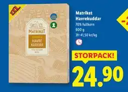 Lidl Matriket Havrekuddar, SEK 24.9 erbjuda