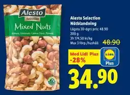 Lidl Alesto Selection Nötblandning, Pris i appen erbjuda