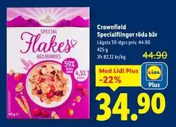 Lidl Crownfield Specialflingor röda bär, Pris i appen erbjuda