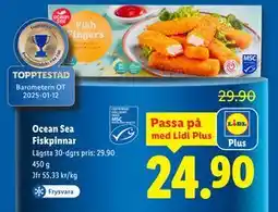 Lidl Ocean Sea Fiskpinnar, Pris i appen erbjuda