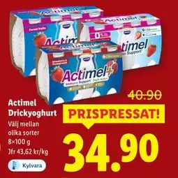 Lidl Actimel Drickyoghurt, SEK 34.9 erbjuda