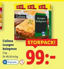 Lidl Culinea Lasagne bolognese, SEK 99 erbjuda