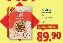 Lidl Crownfield Fruktmüsli, SEK 89.9 erbjuda