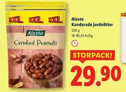 Lidl Alesto Kanderade jordnötter, SEK 29.9 erbjuda