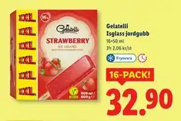 Lidl Gelatelli Isglass jordgubb, SEK 32.9 erbjuda
