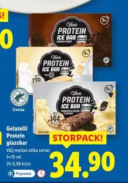Lidl Gelatelli Protein glassbar, SEK 34.9 erbjuda