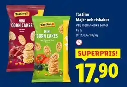 Lidl Tastino Majs- och riskakor, SEK 17.9 erbjuda