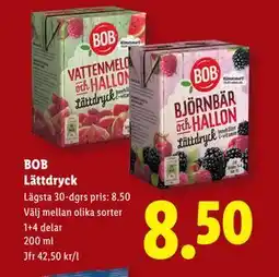 Lidl BOB Lättdryck, SEK 8.5 erbjuda