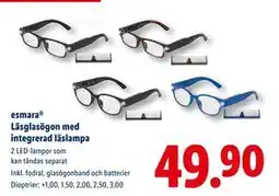 Lidl esmara Läsglasögon med integrerad läslampa, SEK 49.9 erbjuda