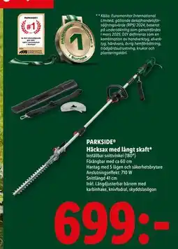 Lidl PARKSIDE Häcksax med långt skaft, SEK 699 erbjuda