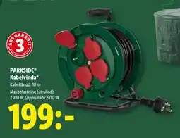 Lidl PARKSIDE Kabelvinda, SEK 199 erbjuda