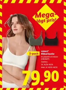 Lidl esmara Ribbad bustier 2-pack, SEK 79.9 erbjuda