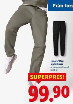 Lidl esmara Men Mjukisbyxor, SEK 99.9 erbjuda