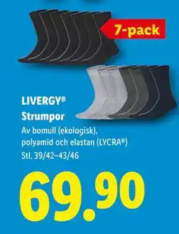 Lidl LIVERGY Strumpor, SEK 69.9 erbjuda