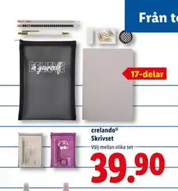 Lidl crelando Skrivset, SEK 39.9 erbjuda