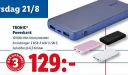 Lidl TRONIC Powerbank, SEK 129 erbjuda