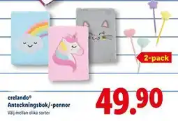 Lidl crelando Anteckningsbok/-pennor, SEK 49.9 erbjuda