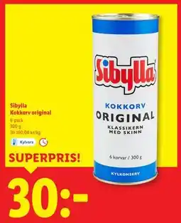 Lidl Sibylla Kokkorv original, SEK 30 erbjuda