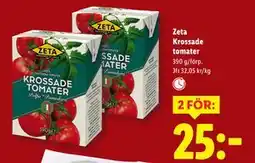 Lidl Zeta Krossade tomater, SEK 25 erbjuda