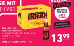 Citti Coca-Cola, Fanta, Sprite oder mezzo mix erbjuda