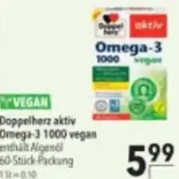 Citti VEGAN Doppelherz aktiv Omega-3 1000 vegan enthält Algenel erbjuda