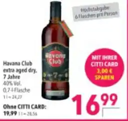 Citti Havana Club extra aged dry, 7 Jahre erbjuda