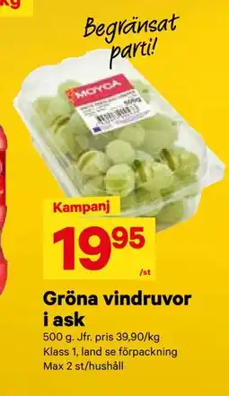 City Gross Gröna vindruvor i ask, SEK 19.95 erbjuda