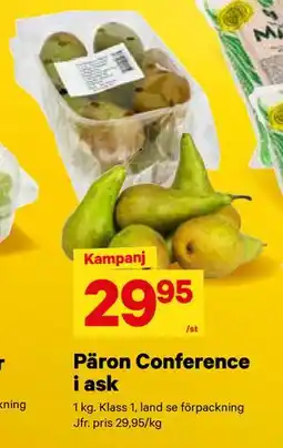 City Gross Päron Conference i ask, SEK 29.95 erbjuda