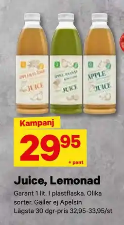 City Gross Juice, Lemonad, SEK 29.95 erbjuda