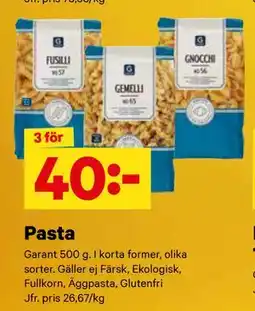City Gross Pasta, SEK 40 erbjuda