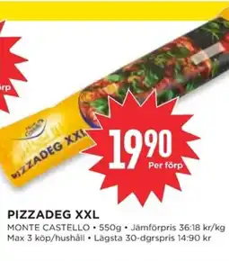 Willys MONTE CASTELLO Pizzadeg XXL erbjuda