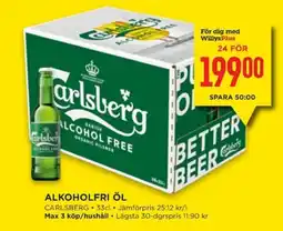 Willys CARLSBERG Alkoholfri öl erbjuda