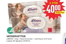 Willys LIBERO Våtservetter erbjuda