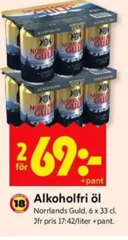ICA Kvantum Norrlands Guld Alkoholfri öl erbjuda