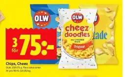 ICA Kvantum OLW Chips, Cheez erbjuda