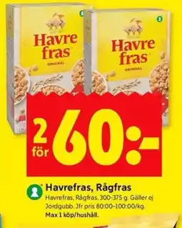 ICA Kvantum Havrefras, Rågfras erbjuda