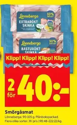 ICA Kvantum Lönneberga Smörgåsmat erbjuda