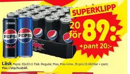 ICA Supermarket PEPSI Läsk erbjuda
