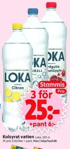 ICA Supermarket LOKA Kolsyrat vatten erbjuda
