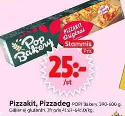 ICA Supermarket Pop Bakery Pizzakit, Pizzadeg erbjuda