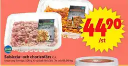 ICA Supermarket ICA Salsiccia- och chorizofärs erbjuda