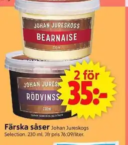 ICA Supermarket Johan Jureskogs Selection Färska såser erbjuda