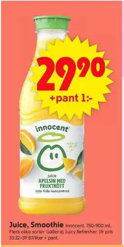 ICA Supermarket Innocent Juice, Smoothie erbjuda