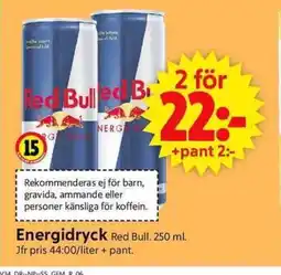 ICA Supermarket Red Bulled Energidryck erbjuda