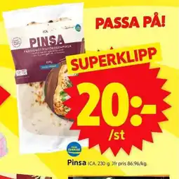 ICA Supermarket ICA Pinsa erbjuda