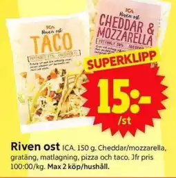 ICA Supermarket ICA Riven ost erbjuda
