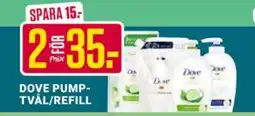 ÖoB DOVE Pump- tvål/refill erbjuda