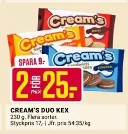 ÖoB Cream's duo kex erbjuda