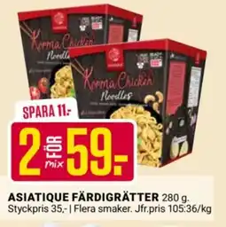 ÖoB Asiatique färdigrätter erbjuda