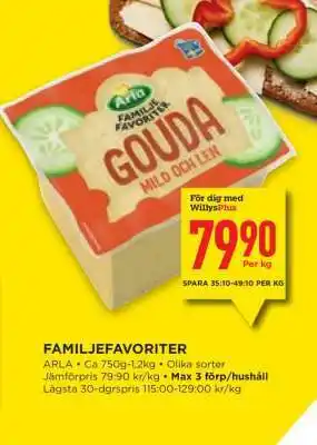 Willys FAMILJEFAVORITER erbjuda
